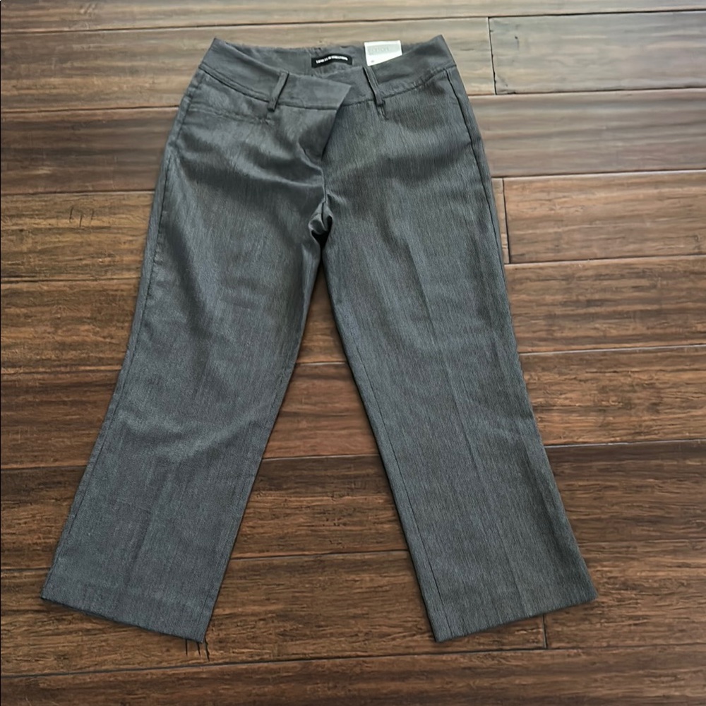 Gray Wide-Leg Trousers